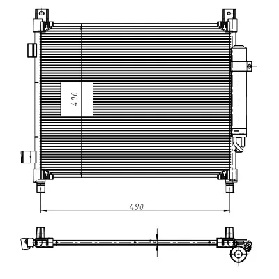 Kondenzator, klima-uređaj NRF NRF 350420 IC-F70B64