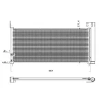 Kondenzator, klima-uređaj NRF NRF 350423 IC-F70B67