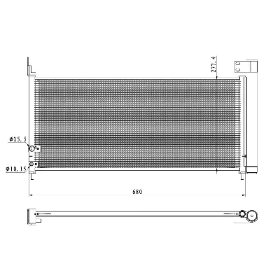 Kondenzator, klima-uređaj NRF NRF 350423 IC-F70B67