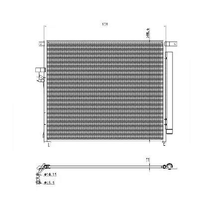 Kondenzator, klima-uređaj NRF NRF 350425 IC-F70B69