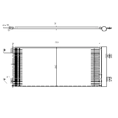 Kondenzator, klima-uređaj NRF NRF 350452 IC-G0RI6E
