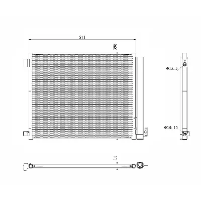 Kondenzator, klima-uređaj NRF NRF 350469 IC-G0QBUP