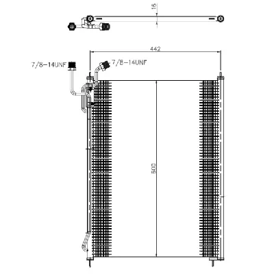 Kondenzator, klima-uređaj NRF NRF 350503 IC-G0RI6A