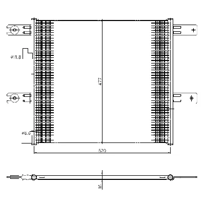 Kondenzator, klima-uređaj NRF NRF 350508 IC-G0RI6N