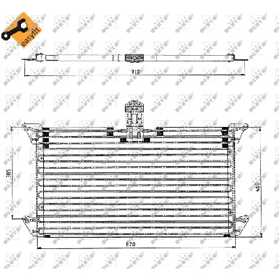 Kondenzator, klima-uređaj NRF NRF 35061 IC-B2C78D