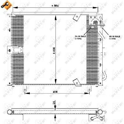 Kondenzator, klima-uređaj NRF NRF 35132 IC-AE52B1