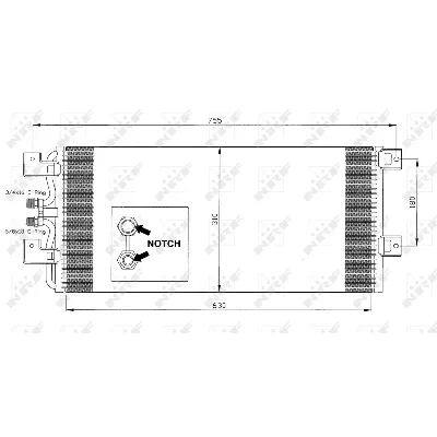 Kondenzator, klima-uređaj NRF NRF 35140 IC-AE52B8