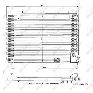 Kondenzator, klima-uređaj NRF NRF 35191 IC-AE53CF