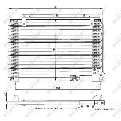 Kondenzator, klima-uređaj NRF NRF 35191 IC-AE53CF