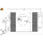 Kondenzator, klima-uređaj NRF NRF 35199 IC-AE53D7