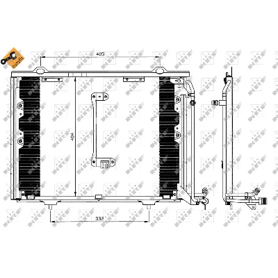 Kondenzator, klima-uređaj NRF NRF 35214 IC-AE53E5