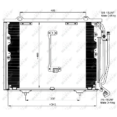 Kondenzator, klima-uređaj NRF NRF 35215 IC-AE53E6