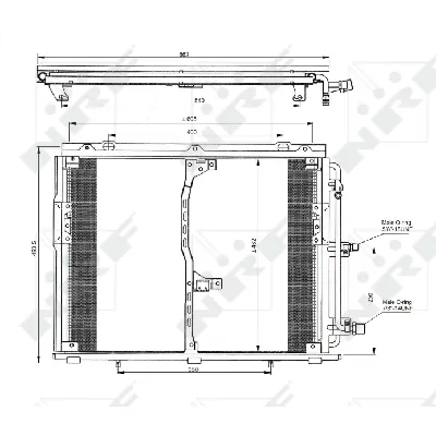 Kondenzator, klima-uređaj NRF NRF 35229 IC-AE53F3