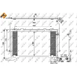 Kondenzator, klima-uređaj NRF NRF 35240 IC-AE53FB