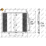 Kondenzator, klima-uređaj NRF NRF 35244 IC-AE53FF