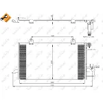 Kondenzator, klima-uređaj NRF NRF 35248 IC-AE5403