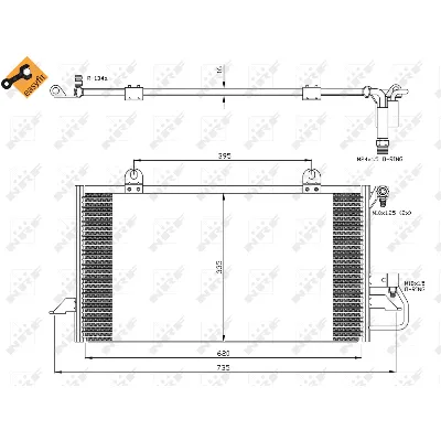 Kondenzator, klima-uređaj NRF NRF 35248 IC-AE5403
