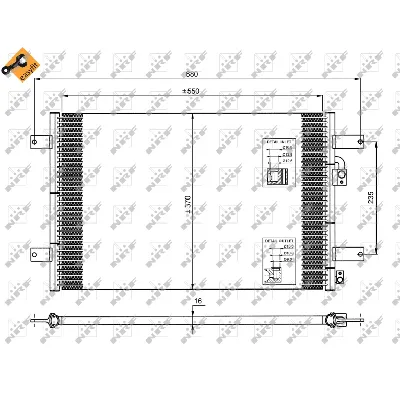 Kondenzator, klima-uređaj NRF NRF 35249 IC-AE5404