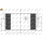 Kondenzator, klima-uređaj NRF NRF 35293 IC-AE5452