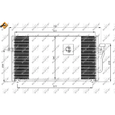 Kondenzator, klima-uređaj NRF NRF 35293 IC-AE5452