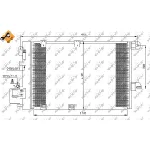 Kondenzator, klima-uređaj NRF NRF 35301 IC-AE545A