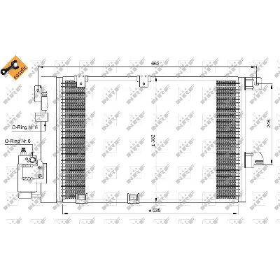 Kondenzator, klima-uređaj NRF NRF 35301 IC-AE545A