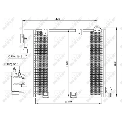 Kondenzator, klima-uređaj NRF NRF 35302 IC-AE545B