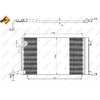 Kondenzator, klima-uređaj NRF NRF 35304 IC-AE545D