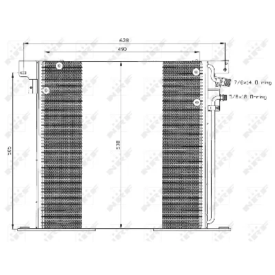 Kondenzator, klima-uređaj NRF NRF 35305 IC-AE545E