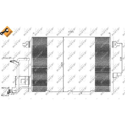 Kondenzator, klima-uređaj NRF NRF 35317 IC-AE5468
