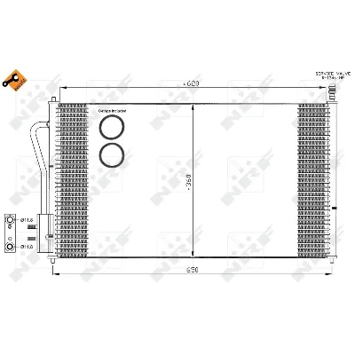 Kondenzator, klima-uređaj NRF NRF 35345 IC-AE547F