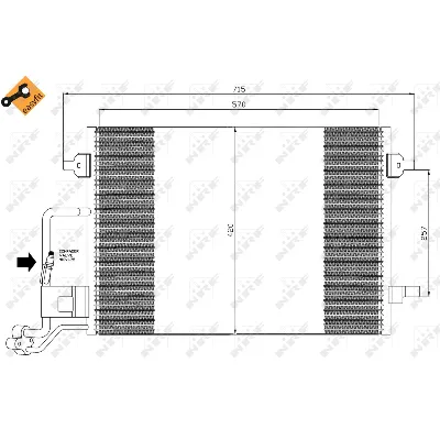 Kondenzator, klima-uređaj NRF NRF 35359 IC-AE548C