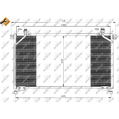 Kondenzator, klima-uređaj NRF NRF 35373 IC-AE5495