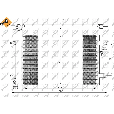 Kondenzator, klima-uređaj NRF NRF 35403 IC-AE54AF