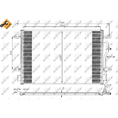 Kondenzator, klima-uređaj NRF NRF 35404 IC-AE54B0