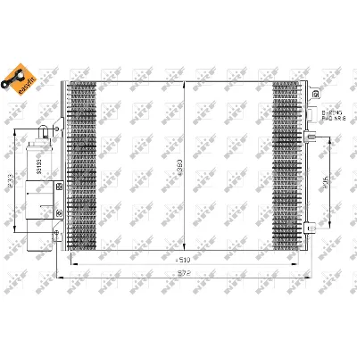 Kondenzator, klima-uređaj NRF NRF 35430 IC-AE54C6