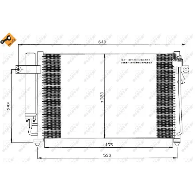 Kondenzator, klima-uređaj NRF NRF 35476 IC-AE54E7