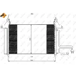 Kondenzator, klima-uređaj NRF NRF 35495 IC-AE54F9