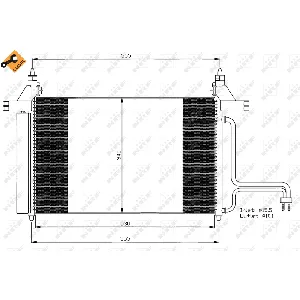 Kondenzator, klima-uređaj NRF NRF 35495 IC-AE54F9