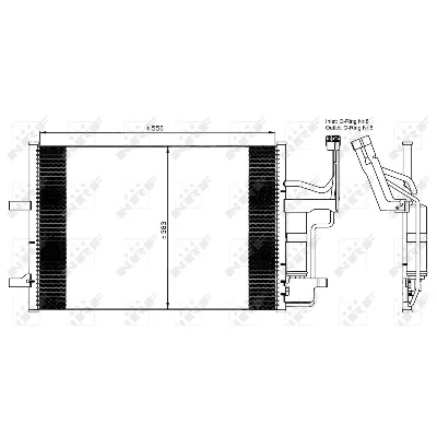 Kondenzator, klima-uređaj NRF NRF 35508 IC-B2C79C