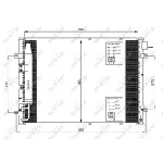 Kondenzator, klima-uređaj NRF NRF 35515 IC-AE5504