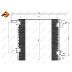 Kondenzator, klima-uređaj NRF NRF 35526 IC-AE550C
