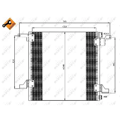Kondenzator, klima-uređaj NRF NRF 35526 IC-AE550C