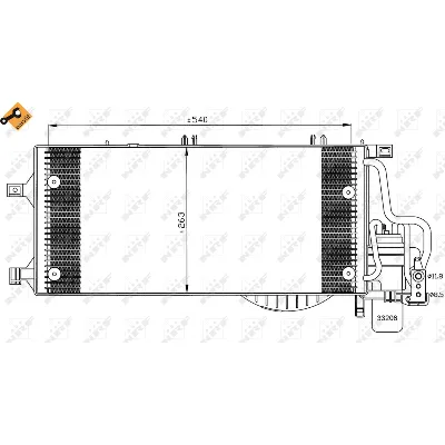 Kondenzator, klima-uređaj NRF NRF 35531 IC-AE5511