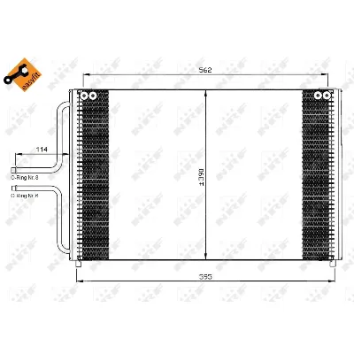 Kondenzator, klima-uređaj NRF NRF 35533 IC-AE5513