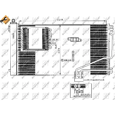 Kondenzator, klima-uređaj NRF NRF 35536 IC-AE5516