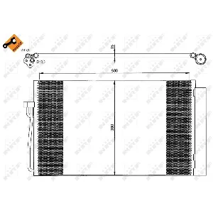 Kondenzator, klima-uređaj NRF NRF 35538 IC-AE5518