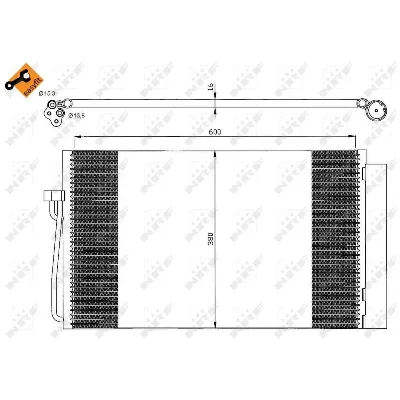 Kondenzator, klima-uređaj NRF NRF 35538 IC-AE5518