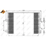 Kondenzator, klima-uređaj NRF NRF 35543 IC-AE551D