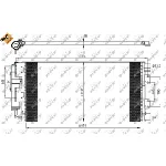 Kondenzator, klima-uređaj NRF NRF 35548 IC-AE5521